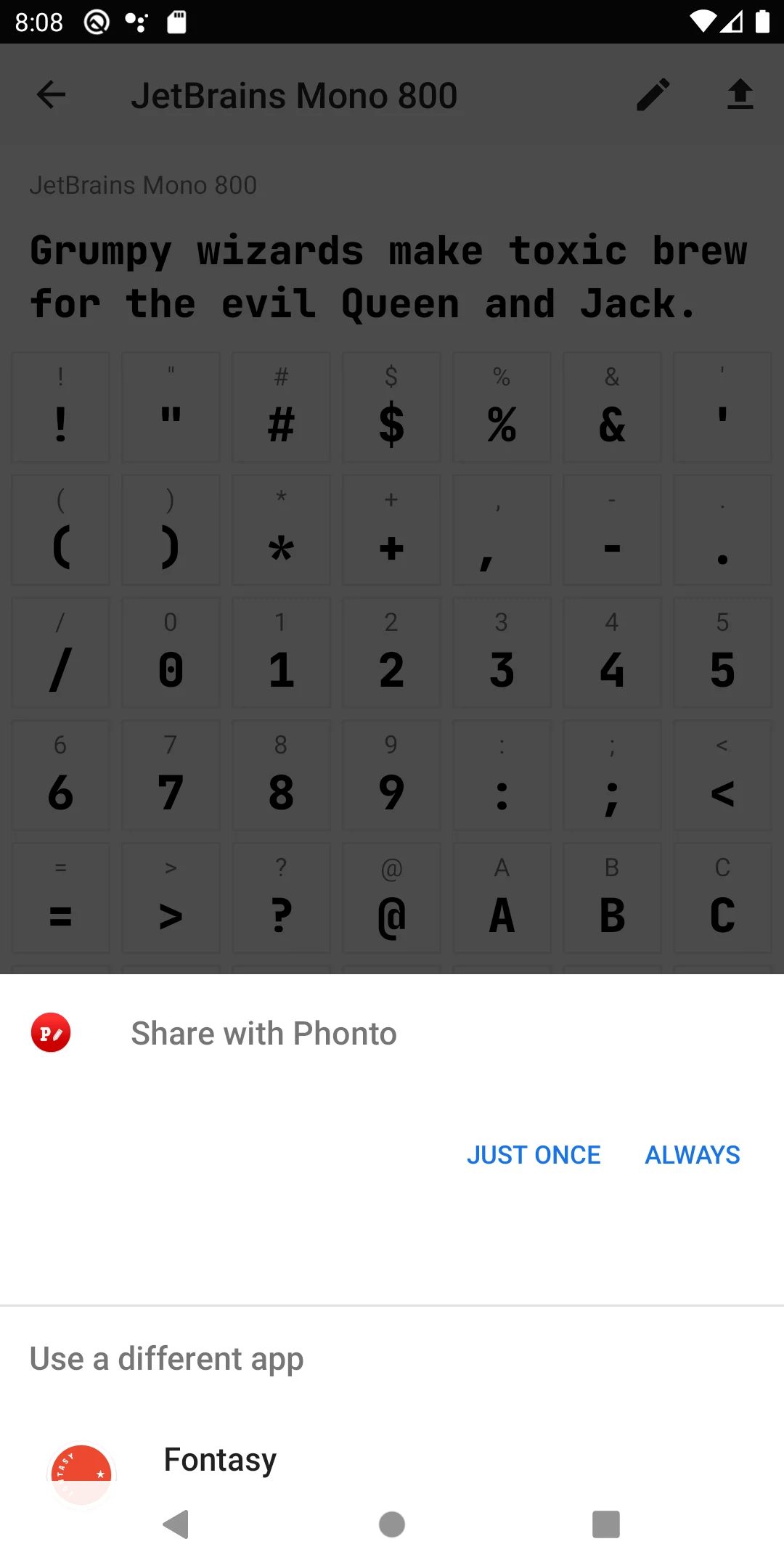 Fontasy - Google Fonts Browser screenshot